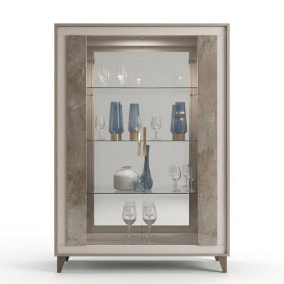 Komoda Vitrína Komody Vitríny Skříň s pěti skříňkami Skleněný designérský skříň Skříně