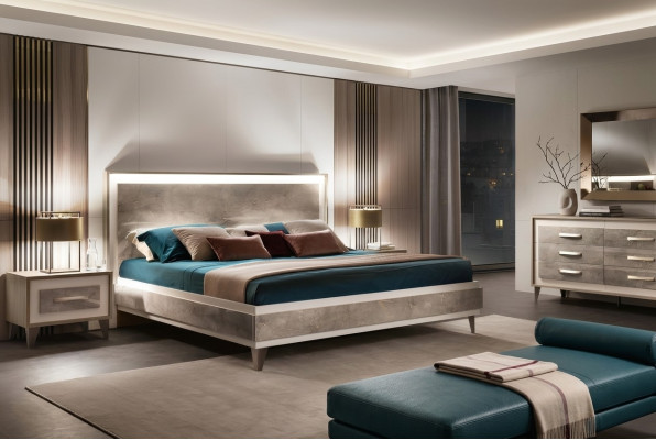 italská ložnice Arredoclassic Nábytek Design Sestava Postel Noční stolek