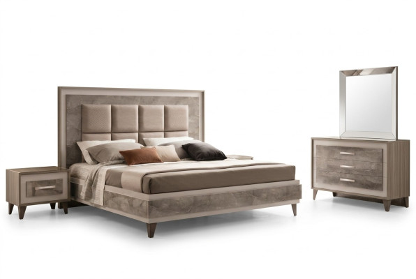 Bett Nachttisch 3tlg. Schlafzimmer Set Luxus Modern Komplett Italienische Möbel