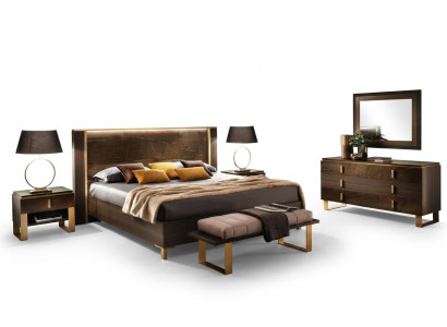 Schlafzimmer Set Bett Nachttische Hocker Betten Design Italienische Möbel 4 tlg