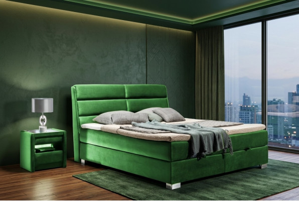Postel 2x Noční stolek 3ks Ložnice Luxusní sada Designový nábytek Moderní Postele Nové