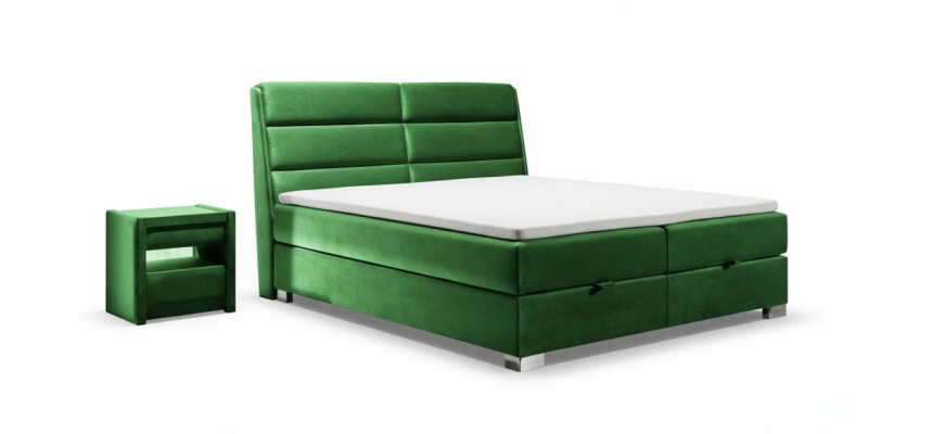 Postel 2x Noční stolek 3ks Ložnice Luxusní sada Designový nábytek Moderní Postele Nové