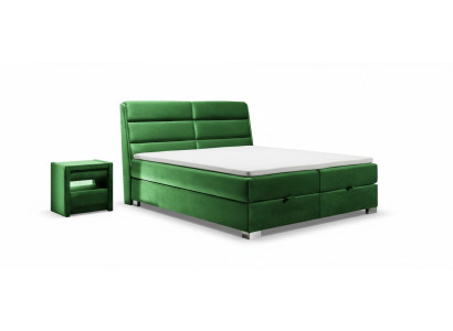 Postel 2x Noční stolek 3ks Ložnice Luxusní sada Designový nábytek Moderní Postele Nové