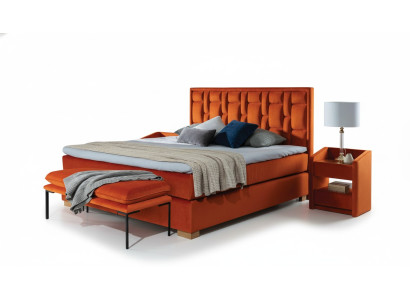 Design Bett Schlafzimmer Set 4tlg. Nachttisch 2x Sitzbank Betten moderne