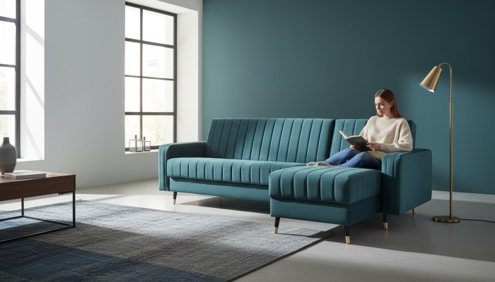 Design Luxus Rozkládací Pohovka Sedací Souprava Rohlík Polštáře Možnost Zakázkové Výroby