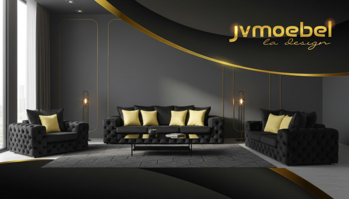 Chesterfield Design Wohnzimmer Sofagarnitur Möbel Couch 321 Sitzer