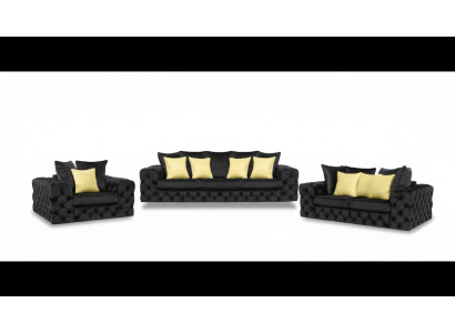 Chesterfield Design Wohnzimmer Sofagarnitur Möbel Couch 321 Sitzer