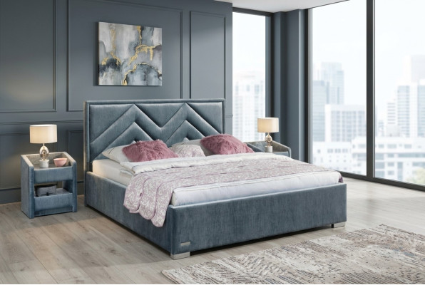 Postel Textily Design Ložnice Nábytek Moderní Luxusní Postele Rám Látky Nový