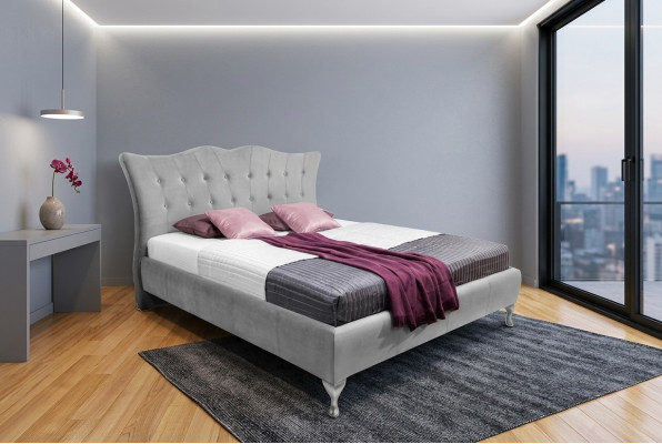 Klasická ložnice postele Textilie Lůžková látka Chesterfield 140x200 manželská postel