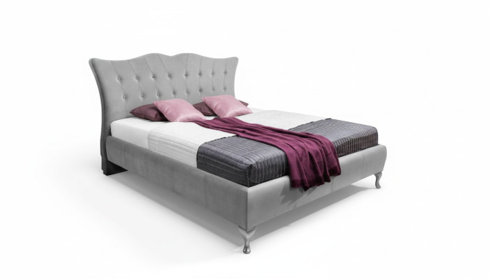 Postel, textil, 2x noční stolek, 3dílný ložnicový set, moderní luxusní nábytek, nové postele.
