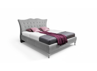 Postel, textil, 2x noční stolek, 3dílný ložnicový set, moderní luxusní nábytek, nové postele.