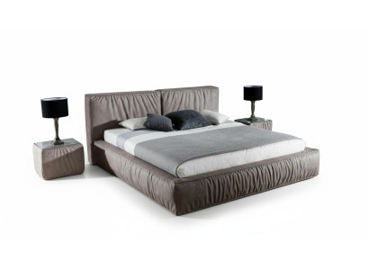 Luxusní designová postel do ložnice, potažená sametem, nábytek postele látkový textil nový