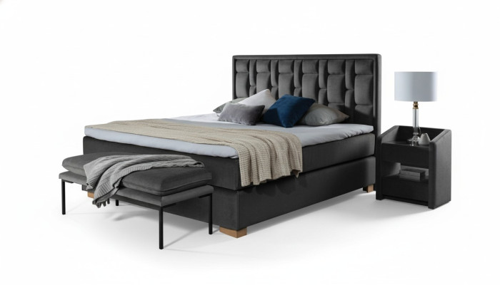 Chesterfield Doppelbett Schlafzimmer Samt Betten Bettgestell Nachttisch 3tlg Set