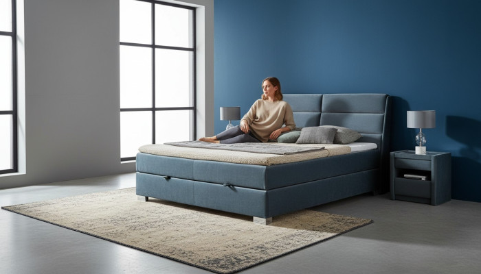 Bett Textil 2x Nachttisch 3 tlg. Schlafzimmer Set Möbel Luxus Modern Betten Neu