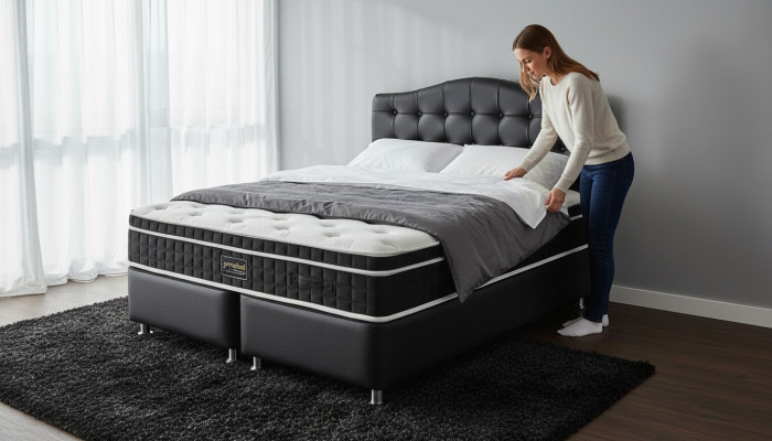 Bett Leder Schlafzimmer Möbel Luxury Moderne Betten Chesterfield Boxspring Neu