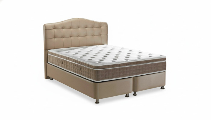 Bett Leder 2x Nachttisch 3 tlg. Schlafzimmer Set Möbel Modern Luxury Betten Neu