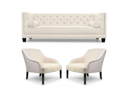 Weiß Chesterfield Sessel xxl Big Textil Stoff Couchen Kreative Möbel Neu Sofas