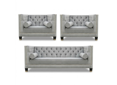 Sofa sedy Chesterfield křeslo luxusní nábytek textilie látkový obývací pokoj Nový