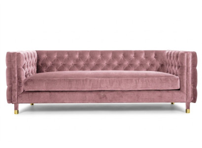 Růžová Chesterfield Pohovka Kreativní Nábytek 4 Místný Nový xxl Velký Gauče