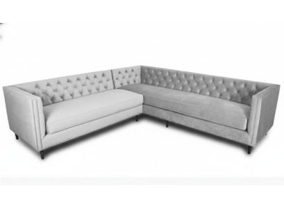 Ecksofa Grau Big Textil Stoff Chesterfield Sofas Kreative Möbel Neu Wohnzimmer