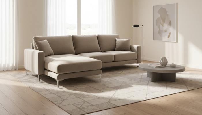 Pohovky látková obývací design pohovky polštáře Sedací souprava Šedá Pohovka Rohová sofá Loft Rohová sedací souprava
