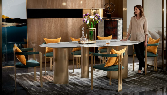 Esstisch 6 Stühle Modern Design Möbel Luxus Esszimmer Tisch Stuhl