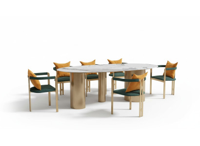 Esstisch 6 Stühle Modern Design Möbel Luxus Esszimmer Tisch Stuhl