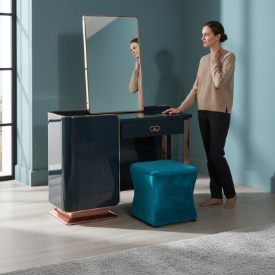Stolička Modrá Textilie Ložnice Nová Kreativní Moderní Design Nábytek Luxusní Textil