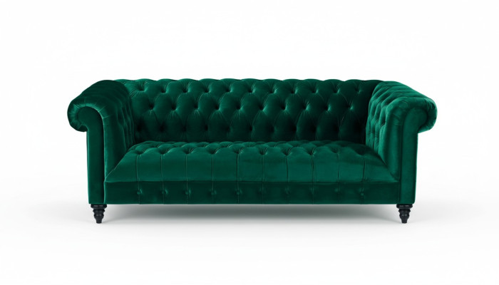 Chesterfield Turkis Couch Luxus Polster Möbel Sofa mit Knöpfen Dreisitzer Samt