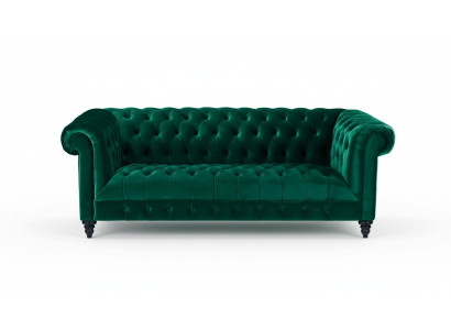 Chesterfield Turkis Couch Luxus Polster Möbel Sofa mit Knöpfen Dreisitzer Samt