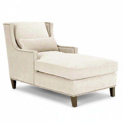 Chaiselongue Liegen Möbel Ottomane Wohnzimmer Design Sofa Beige Stoff Liege