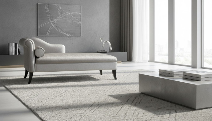 Chaiselongue Kreative Möbel Wohnzimmer Modern Design Sofa Stoff Silber