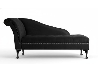 Chaiselongue Elegantní lůžko Chesterfield s knoflíky Sametová lůže Chaiselounge