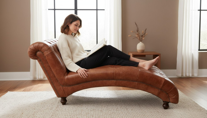 Chesterfield hnědý židle Dlouhé letní domácí nábytek moderní obývací pokoj