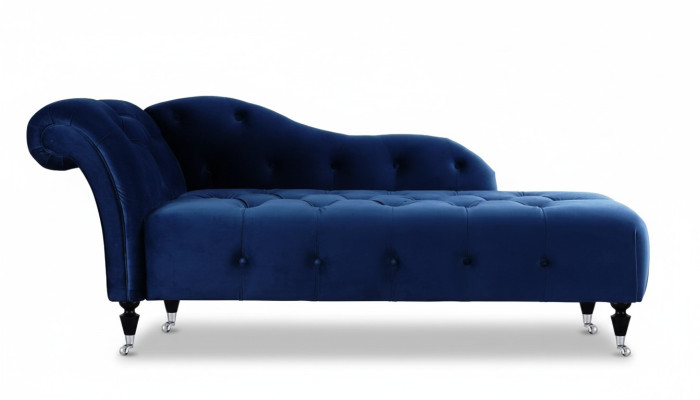 Elegantní lehátko Chesterfield s knoflíky sametová lenoška chaise longue.