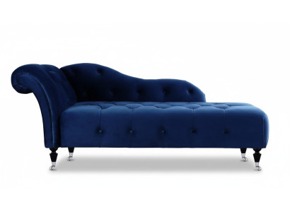 Elegantní lehátko Chesterfield s knoflíky sametová lenoška chaise longue.