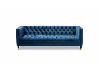 Moderno designová textilie Chesterfield modré barvy Kreativní nábytek Nová obývací pokoj sedačka