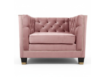 Křeslo Chesterfield textil lila kreativní nábytek nový moderní obývací pokoj