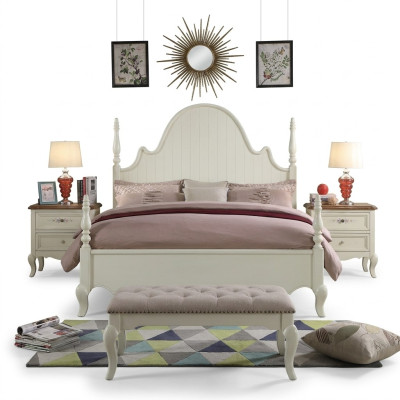 Klasse Schlafzimmer Set 3tlg Bett Doppelbett Betten 2x Nachttisch Holz 3tlg. Neu