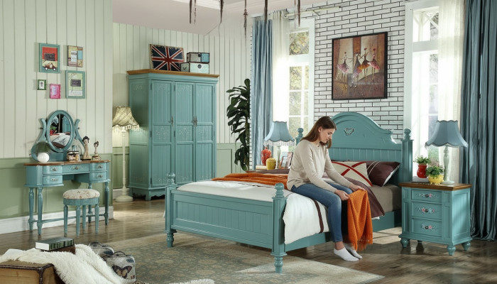 Hotel Polster Doppel Betten Amerikanisch Bix XXL Holz Textil Bett Edles Design
