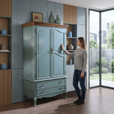 Wohnzimmer Schrank Kleiderschrank Schränke Stil Möbel Schlafzimmer Landhaus Neu