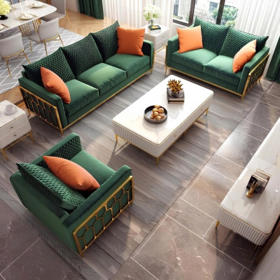 Sofa Kožená Pohovka Čalouněný Sedák 3+2+1 Křeslo Souprava Design Pohovky Sofy