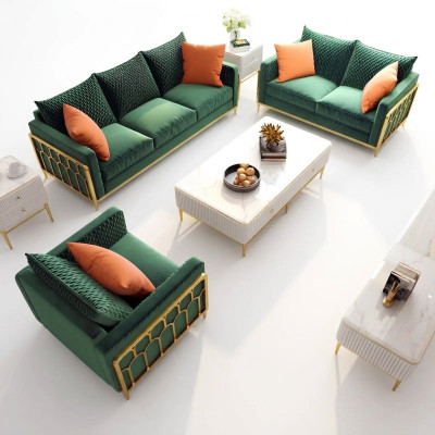 Sofa Kožená Pohovka Čalouněný Sedák 3+2+1 Křeslo Souprava Design Pohovky Sofy