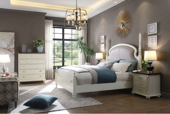 Bett Nachttisch Kommode 3 tlg. Schlafzimmer Set Design Modern Luxus Betten Neu