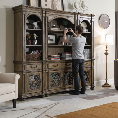 Details zu Design Wandregal Regal Bücherschrank Wohnwand Wohnzimmer