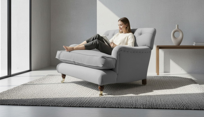 Chesterfield Sessel Fernseh Design Polster Sofa Couch Chesterfield Textil Neu