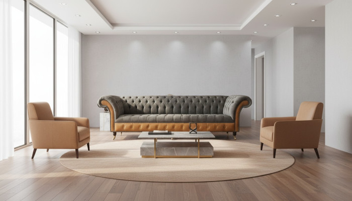 xxl Pohovky Chesterfield Polster Design Luxus Sofa 4 Místný Kožený Gauče