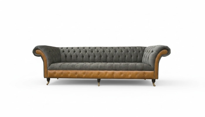 xxl Pohovky Chesterfield Polster Design Luxus Sofa 4 Místný Kožený Gauče