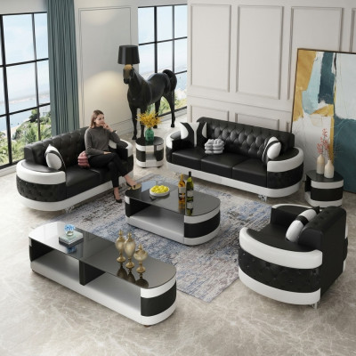 Moderní luxusní sedací souprava 3+2+1 sedadel, designová pohovka, čalouněné pohovky, nová sedačka.