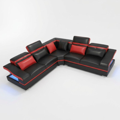 Ecksofa LForm Couchtisch Ecke Leder Garnitur Tisch Wohnlandschaft 2tlg